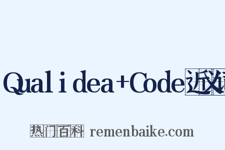Qualidea+Code近义词是什么意思的图片